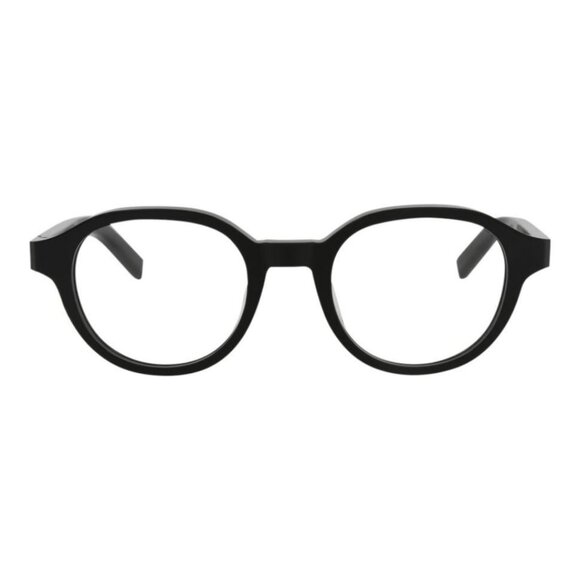 Berluti Mens Round/Oval Black Black Transparent Fashion Designer Eyewear